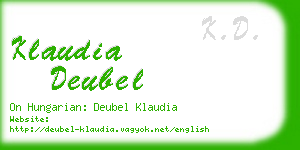 klaudia deubel business card